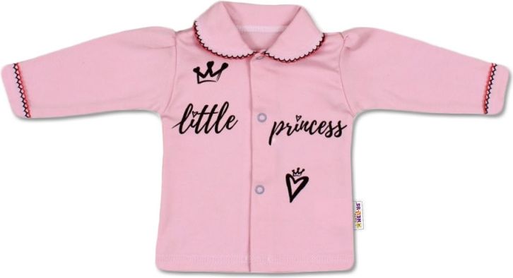 Baby Nellys Baby Nellys Bavlněná košilka Little Princess - růžová, vel. 62 - obrázek 1