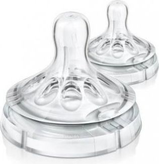 Silikonová savička Natural Avent - variabilní průtok, 3m+ - obrázek 1