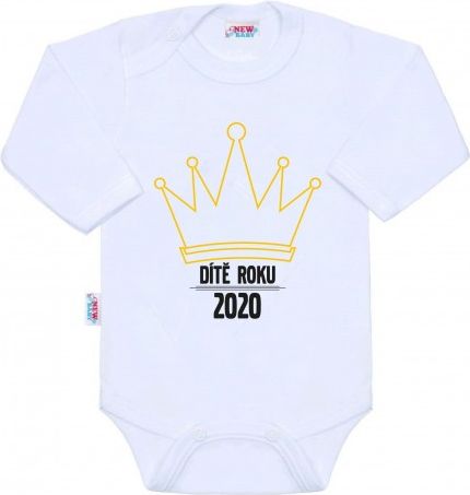 Body s potiskem New Baby Dítě roku 2020, Bílá, 74 (6-9m) - obrázek 1
