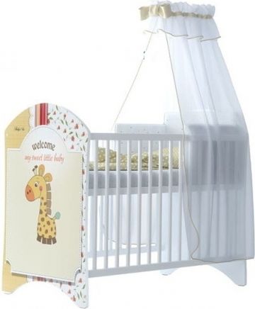 BabyBoo Dětská postýlka LUX s motivem Sweet giraffe, 120 x 60 cm - obrázek 1