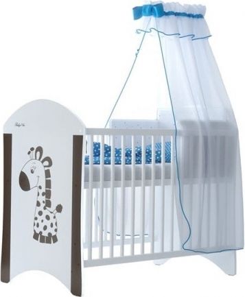 BabyBoo Dětská postýlka LUX s motivem Hnědá žirafka, 120 x 60 cm - obrázek 1