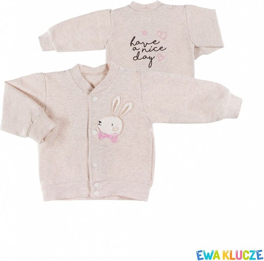 Mikinka na rozepínání Ewa Klucze Fluffy Beige Rabbit 98 - obrázek 1