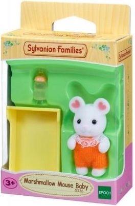 Sylvanian Families - Baby Marshmallow myška s příslušenstvím - obrázek 1