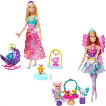 Barbie pohádkový herní set s panenkou - obrázek 1