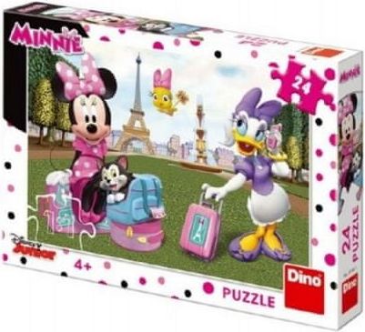 Dino Puzzle Minnie v Paříži 24 dílků - obrázek 1