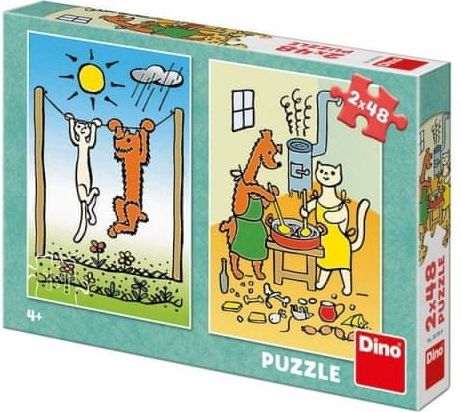 Dino Pejsek a kočička 2x48D - obrázek 1
