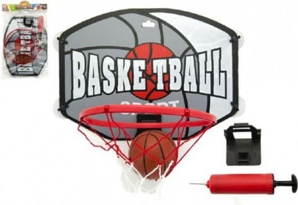Teddies Koš basketbal + míč a doplňky plast 40cm v sáčku - obrázek 1
