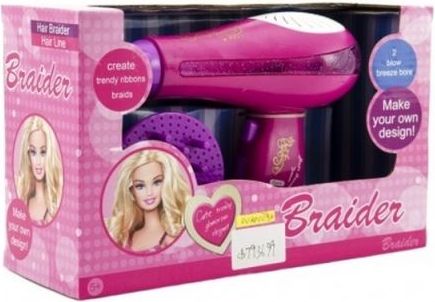 Teddies Fén na vlasy plast 18cm na baterie se světlem se zvukem v krabici - obrázek 1