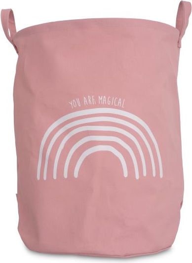Jollein Koš na hračky XL Canvas Rainbow pink - obrázek 1