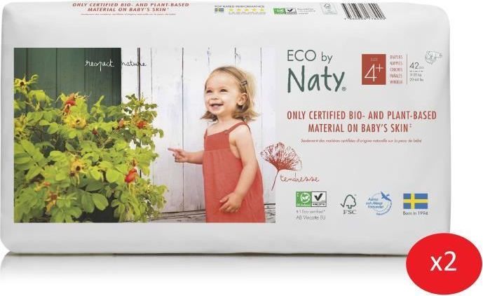 NATY ekologické plenkové kalhotky Maxi+ 4+ (9-20 kg), 2x42 ks - obrázek 1