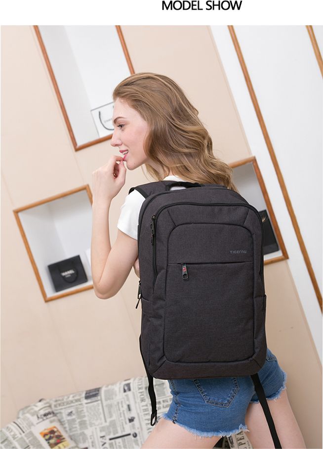Pánský studentský batoh Tigernu 3090 Šedý 24 l - obrázek 8
