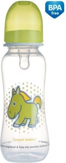 Canpol Transparent láhev s potiskem 250 ml bez BPA - obrázek 1