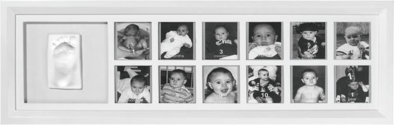 Rámeček Baby Art 1st Year Print Frame White/Grey 2017 - obrázek 1
