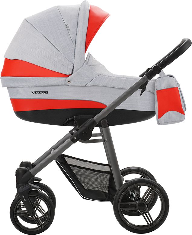 Kombinovaný kočárek černá konstrukce Bebetto Vulcano S-line SL03 2019 - obrázek 1