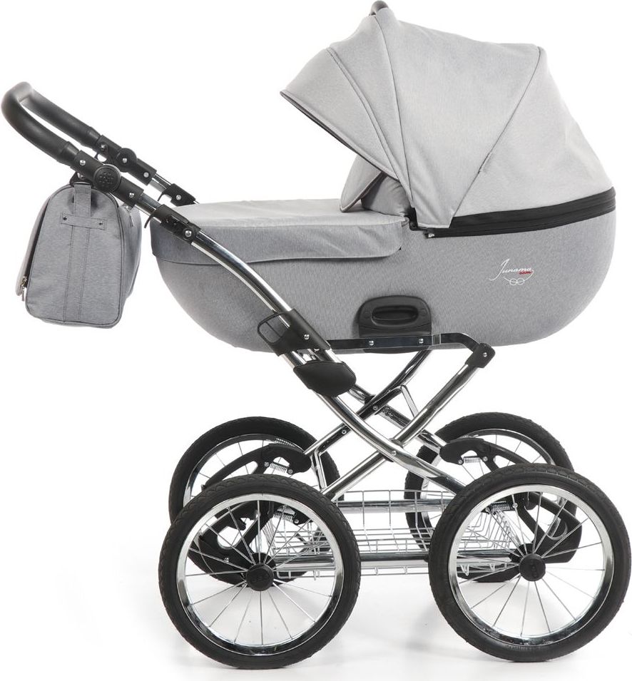 Kombinovaný kočárek Junama Fashion Classic 4K 01 Silver 2019 - obrázek 1