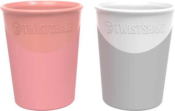Kelímek 2x170 ml 6m+ Twistshake Pastelově Broskvová/Bílá 2019 - obrázek 1