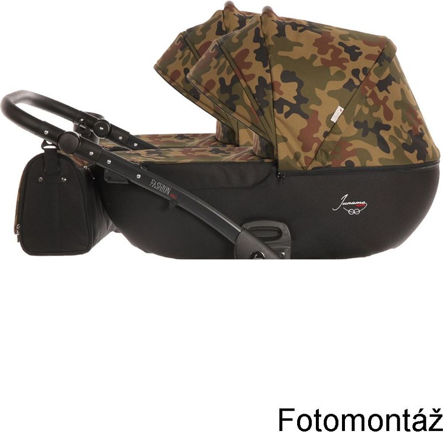 Kočárek pro dvojčata Junama Duo Fashion Pro Army 2019 - obrázek 1