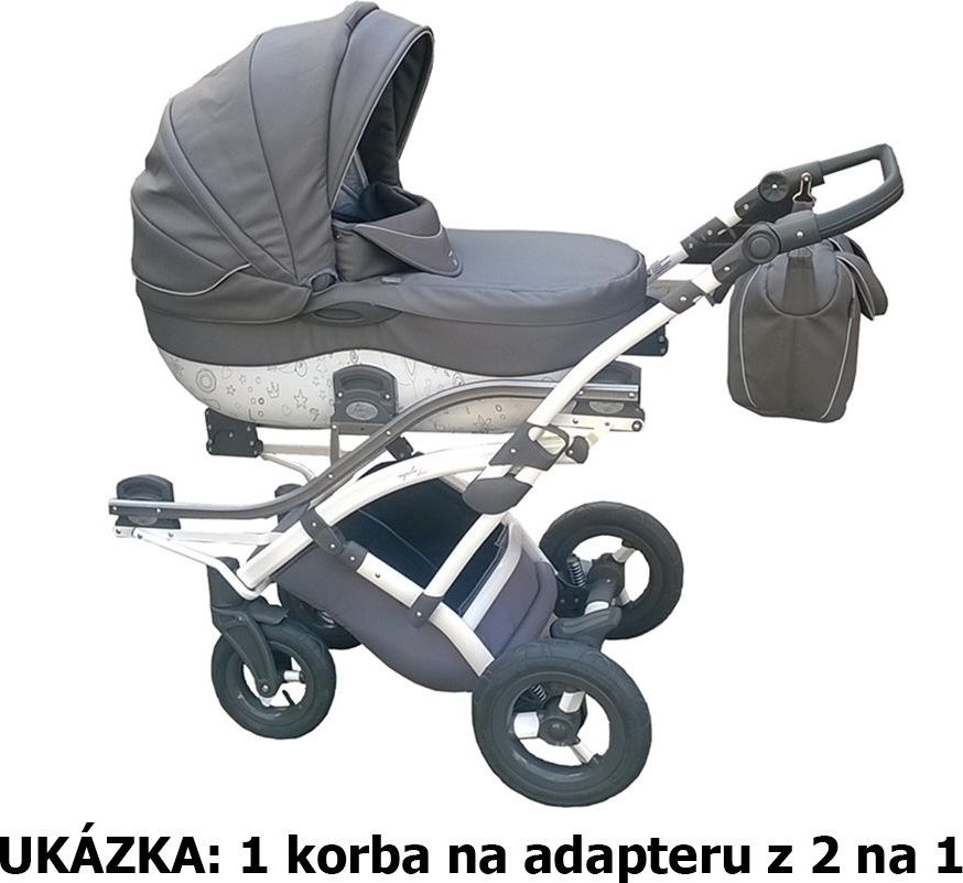 Kočárek pro dvojčata Junama Duo Pendolino Madena 03 Schwarz 2019 - obrázek 2