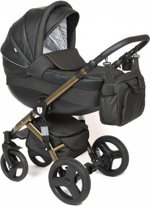 Kombinovaný kočárek Tudore Trapper Gold Black 2019 - obrázek 1