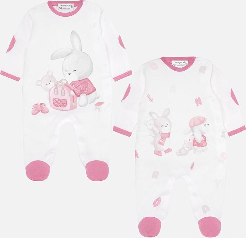 Overal 2 ks Mayoral Bunny Pink 4-6 m - obrázek 1