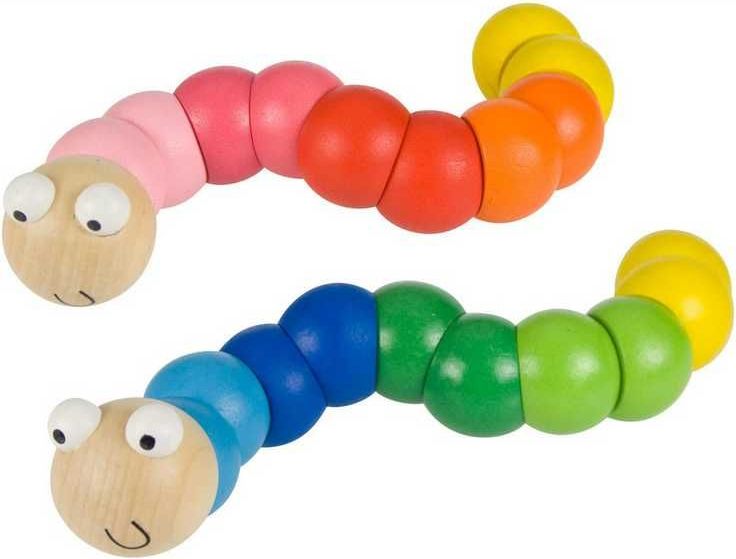 Dřevěné hračky Bigjigs Toys Barevný červík - obrázek 1