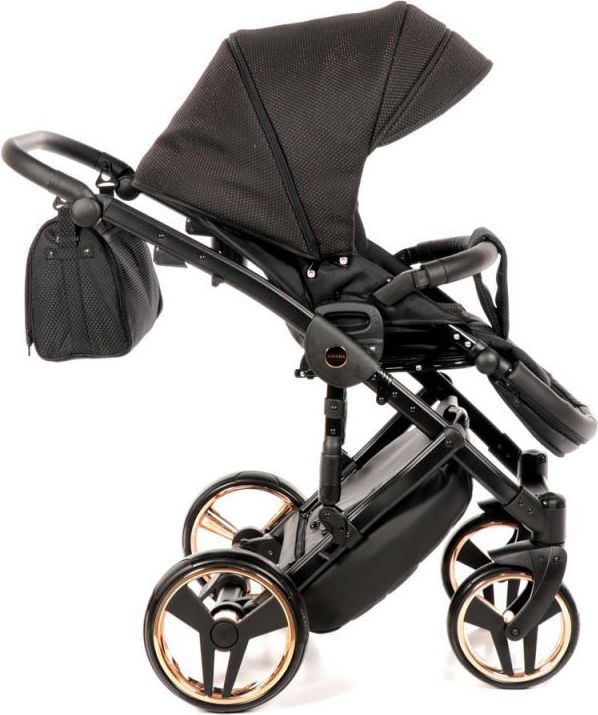 Set kočárek Junama Mirror Satin + Autosedačka Cybex Aton 5 + adaptéry - obrázek 2