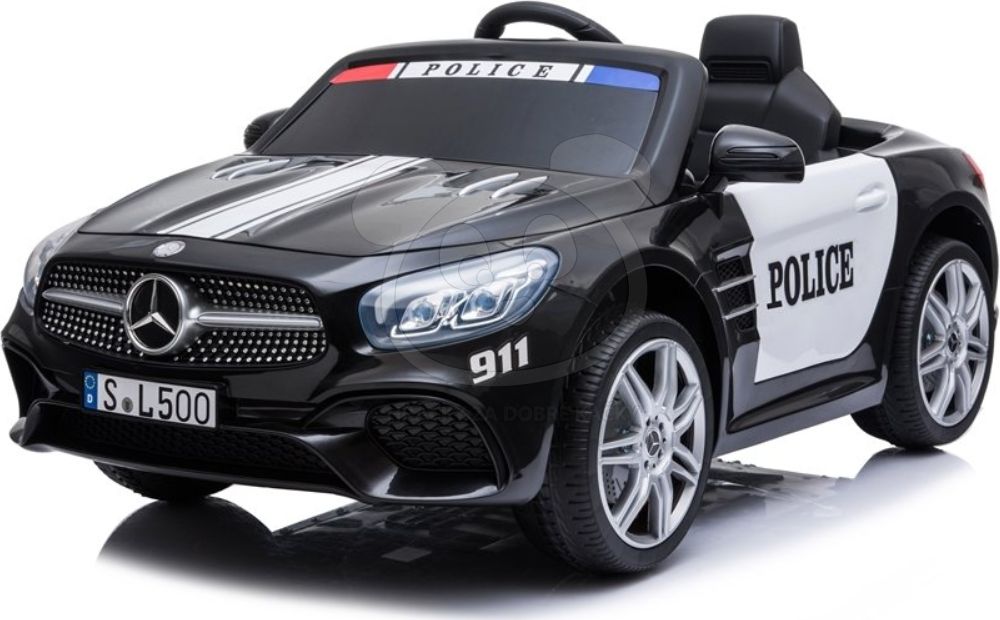 Elektrické autíčko MERCEDES SL500 Policie - černé - obrázek 5