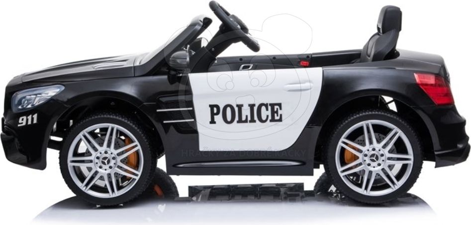 Elektrické autíčko MERCEDES SL500 Policie - černé - obrázek 6