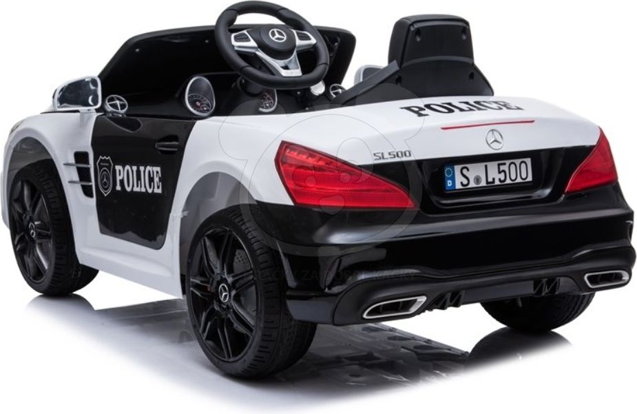 Elektrické autíčko MERCEDES SL500 Policie - černé - obrázek 8