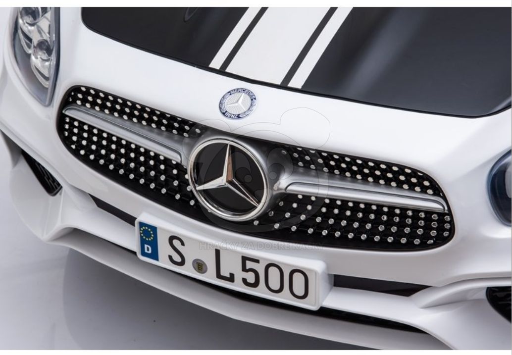 Elektrické autíčko MERCEDES SL500 Policie - černé - obrázek 9