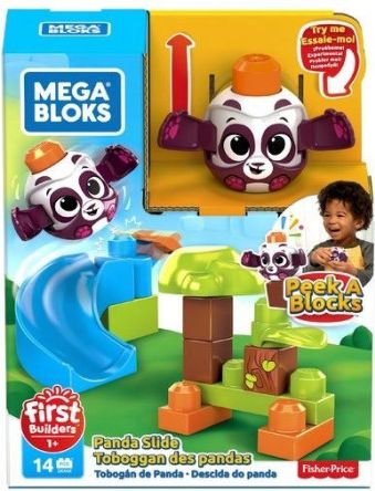 Mega Bloks Peek a Blocks velká skluzavka - lesní panda - obrázek 1