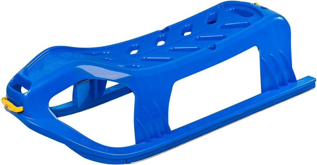 Akční set - modré plastové sáně Snow Star + Baby Ski 70 cm - dětské plastové lyže - modré - obrázek 2