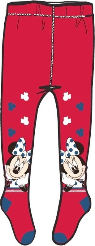 E plus M · Dětské / dívčí punčocháče Minnie Mouse - Disney - červené 98 / 104 - obrázek 1