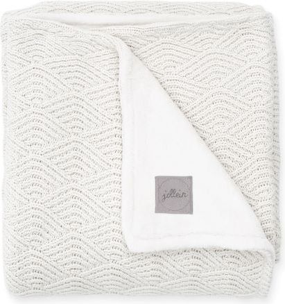Jollein Deka 75x100cm River knit cream white/coral fleece - obrázek 1