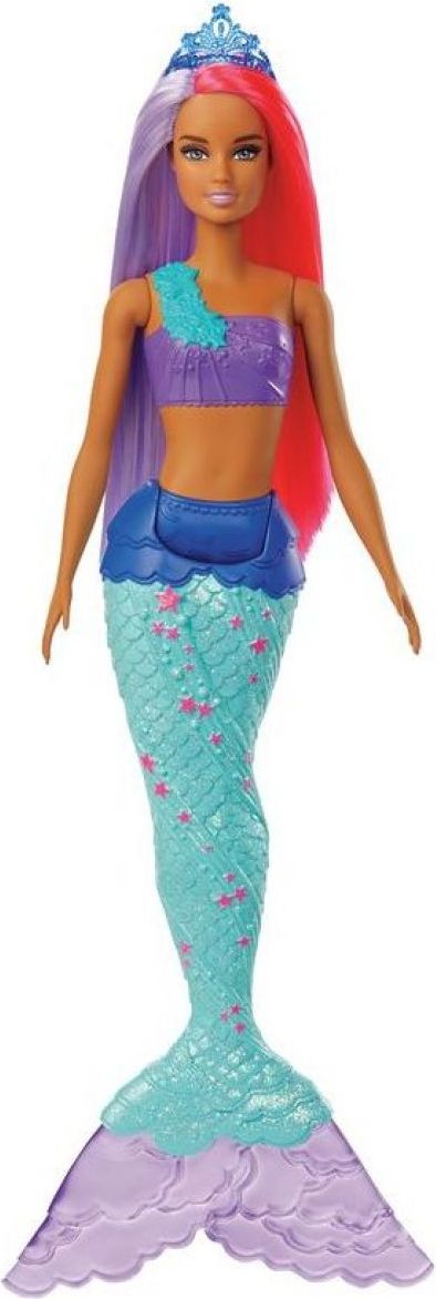 Mattel Barbie kouzelná mořská víla vlasy fialově-červené - obrázek 1