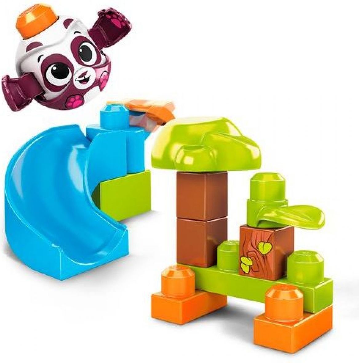 Mega Bloks Peek a Blocks velká skluzavka - lesní panda - obrázek 1