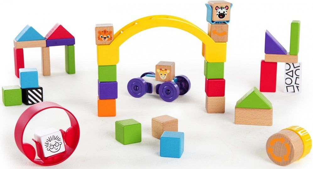 Baby Einstein Hračka dřevěná stavebnice Curious Creations Kit HAPE 12m+ - obrázek 1