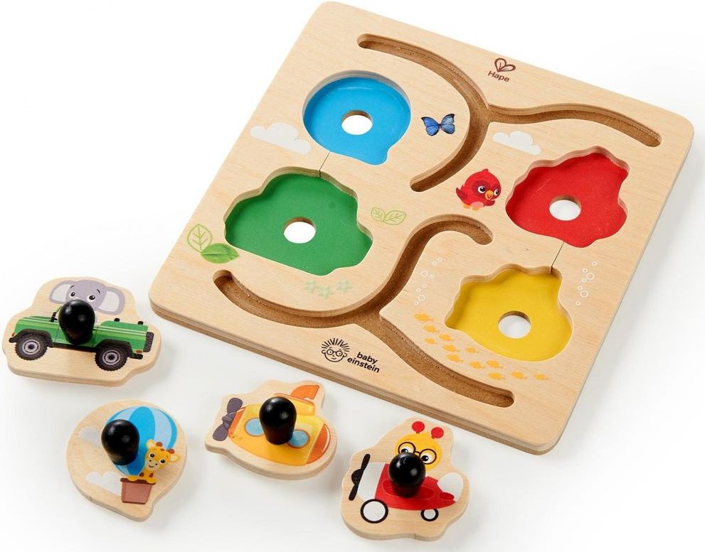 Baby Einstein Hračka dřevěná puzzle Paths to Adventure HAPE 12m+ - obrázek 1