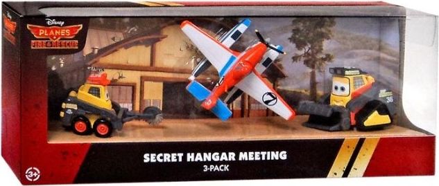 PLANES 2: Fire & Rescue - 3pack Secret Hangar Meeting (Letadla 2: Hasiči a záchranáři) - Dusty (Prášek), Blackout, Drip - obrázek 1