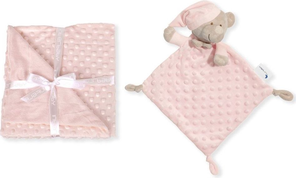 Interbaby Deka měkká kuličky + Přítulka 80×110 růžová - obrázek 1