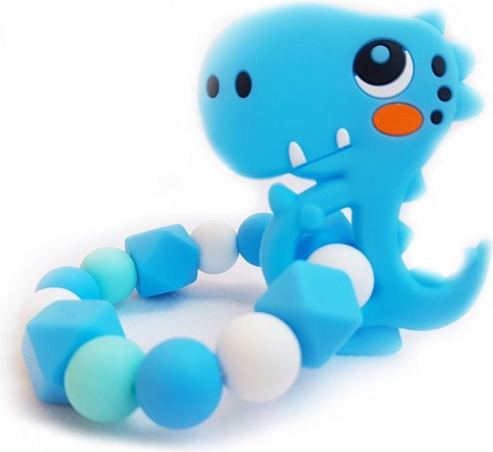 KidPro Silikonové kousátko: Dino modrý - obrázek 1