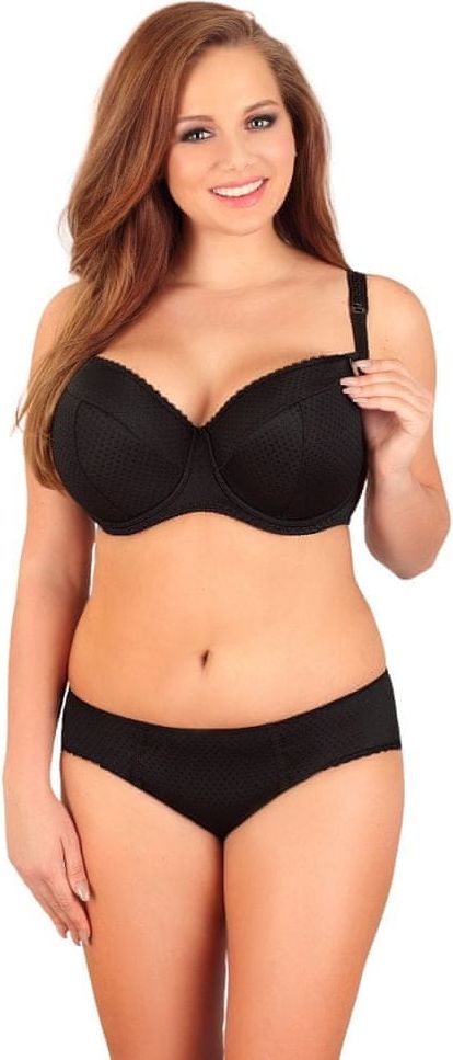 Lupoline Biustonosz półusztywniany Lupoline 1381 BiG czarny K czarny 85G - obrázek 1