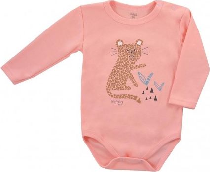 Kojenecké body s dlouhým rukávem Koala Farm lososové, Oranžová, 86 (12-18m) - obrázek 1