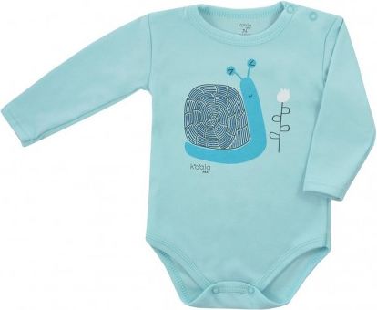 Kojenecké body s dlouhým rukávem Koala Farm tyrkysové, Tyrkysová, 74 (6-9m) - obrázek 1