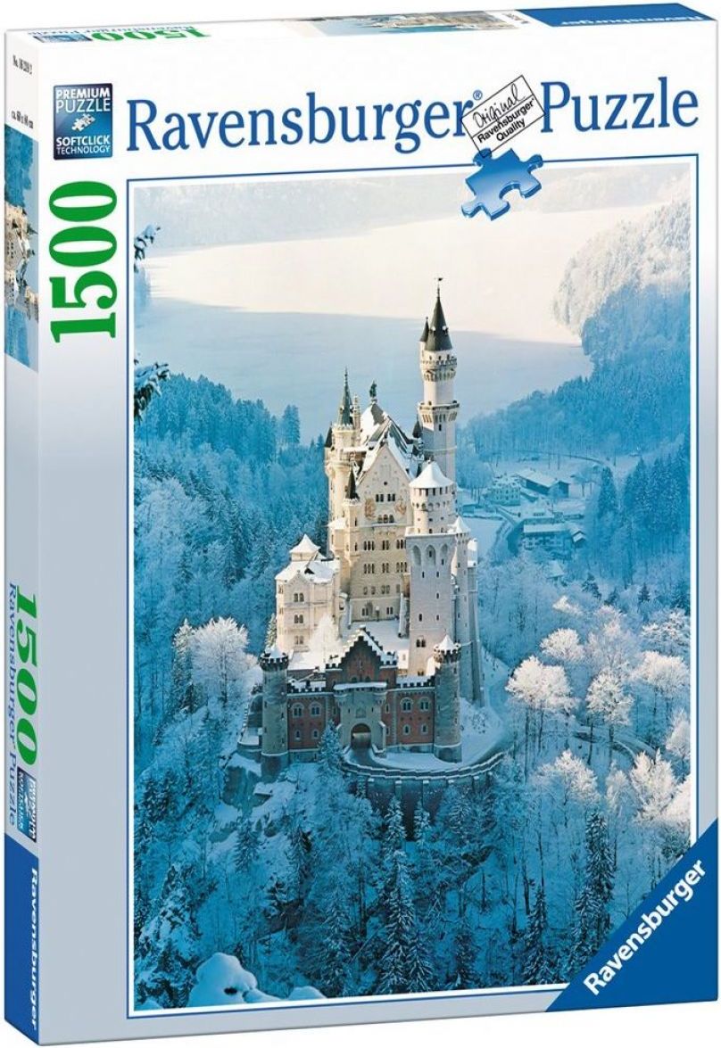 Ravensburger Puzzle Zámek Neuschwanstein v zimě 1500 dílků - obrázek 1