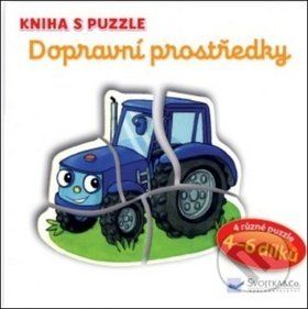 Kniha s puzzle: Dopravní prostředky - Vera Brüggemann - obrázek 1