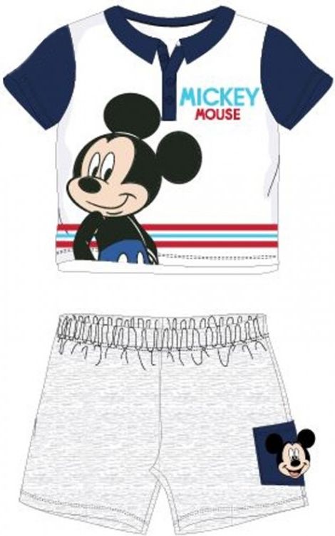 E plus M - Kojenecký / chlapecký / dětský letní set  / tričko / kraťasy Mickey Mouse - Disney - modrý - vel. 74 - obrázek 1