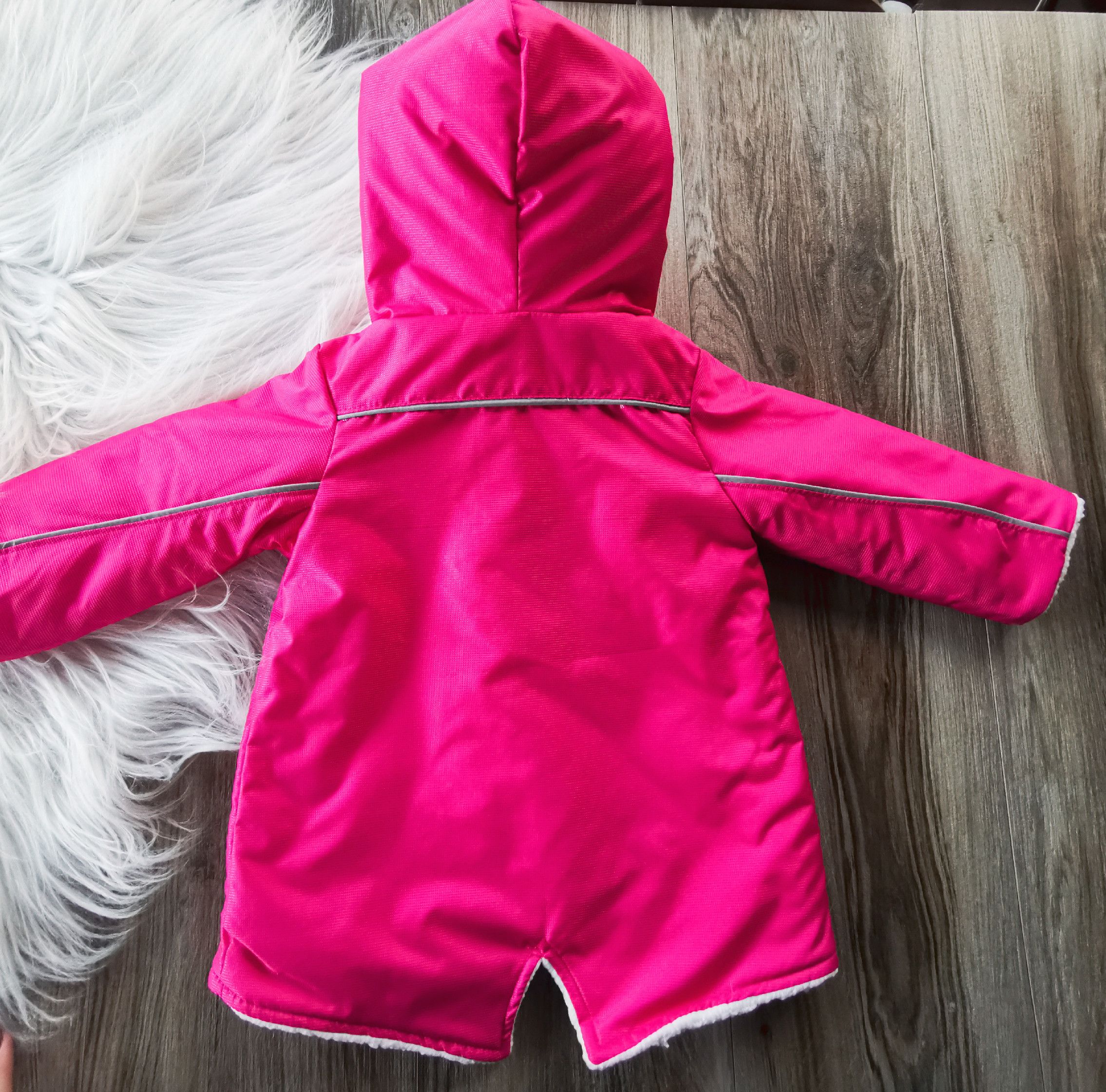 Kulišárny (handmade) Šusťáková bunda s beránkem Magenta VELIKOST: 92 - obrázek 2
