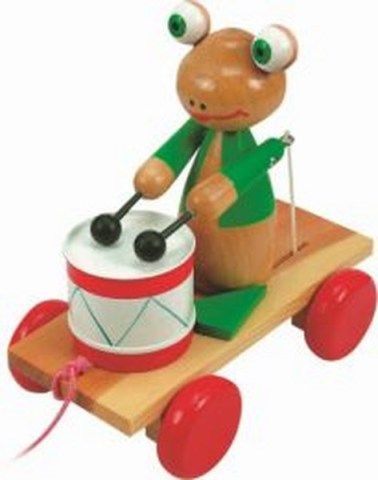 Woody Woody Tahací žába s bubnem - obrázek 1