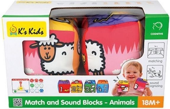 K´s Kids Zábavné textilní kostky - Zvířátka - obrázek 1